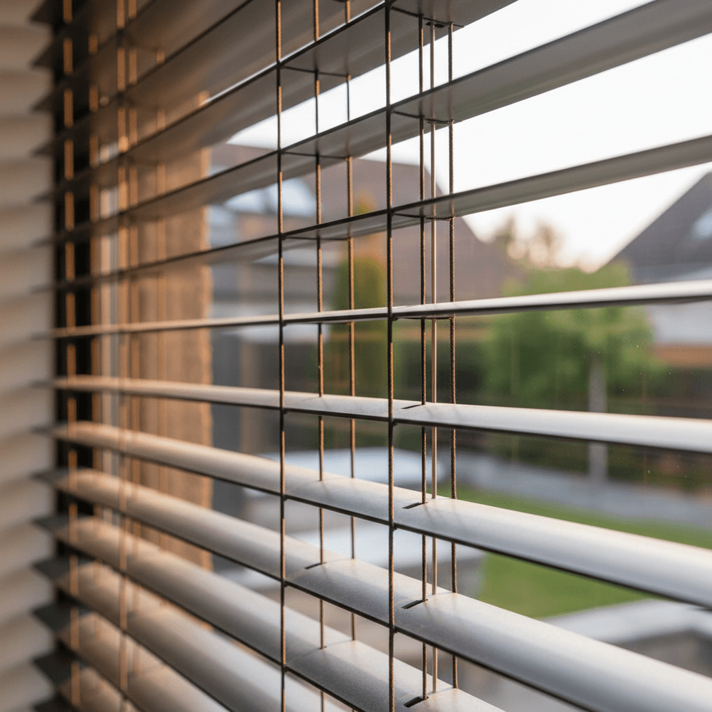 Exterior aluminum blinds installation detail